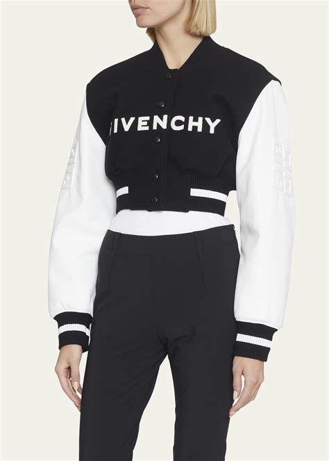 Givenchy Colorblock Cropped Varsity Jacket 